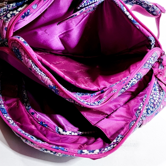 Vera Bradley Quilted Backpack Laptop Bag in Boysenberry - Picture 6 of 12